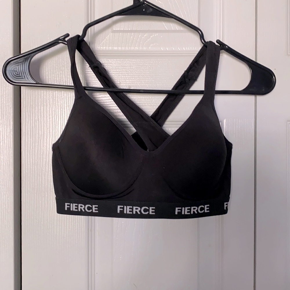 Fierce black padded sports bra